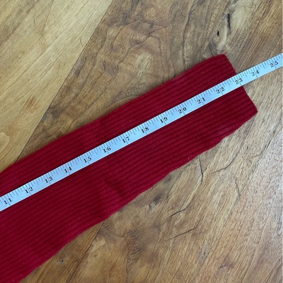 Erdos Red Cashmere Turtleneck Sweater - Picture 8 of 10